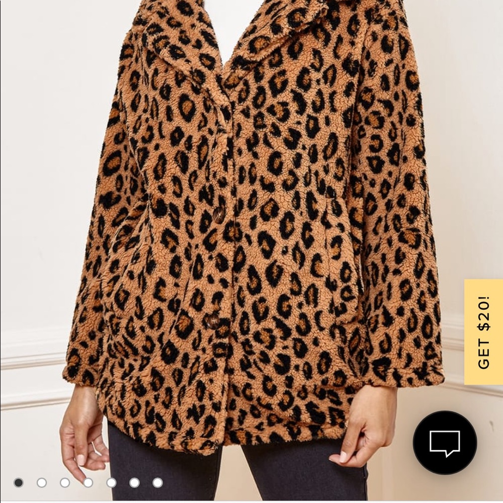 Billabong cheetah teddy coat